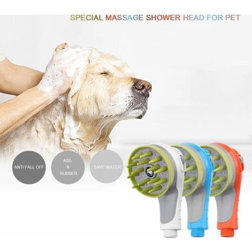 Dog Bathing Tool Shower Head Comfortable Pet Massage Comb Water-tap Washing Bath Sprayers Cleaning Dog Nozzle Hand Massage Brush