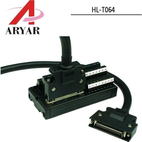 Universal SCSI50 breakout board CN50 breakout terminal block interface for MR-J3, Yaskawa servo drives SCSI50 cable