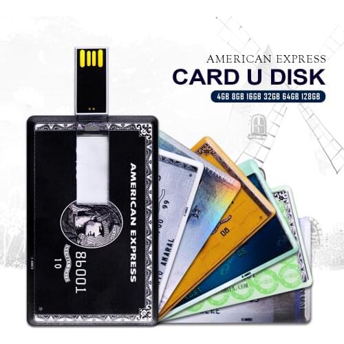 Waterproof Super Slim Credit Card USB Flash Drive pen drive 4GB 8GB 16GB 32GB 64GB 128GB bank card model Memory Stick Flash Card