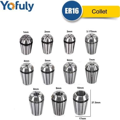 High Precision ER16 1-10MM Spring Collet Set For CNC Engraving Machine Lathe Mill Tool Spring Collet Chuck