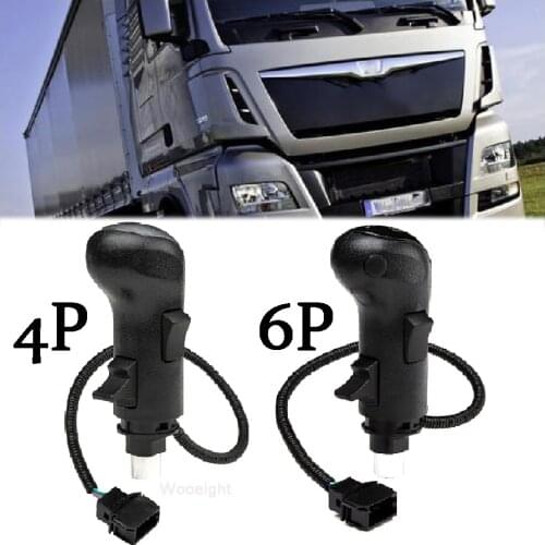 Wooeight 1Pc 4Pin/6Pin New Truck Electric Shift Knob Gear Knob Gear Shift Head Fit For MAN TGA TGX TGS 81326200043 81326200095