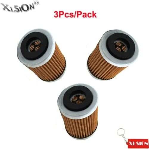XLSION 3Pcs Oil Filters For Yamaha ATV YFM 400 350FW Big Bear 350X Warrior 350FX Wolverine YZ426F YZ250F YZ400F Dirt