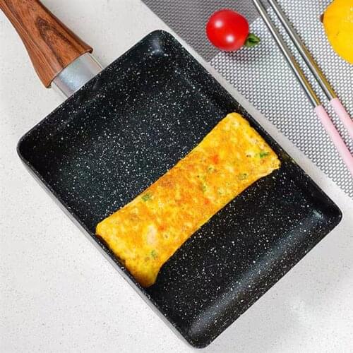 Japanese Style Tamagoyaki Square Mini Non-Stick Pan Maifan Stone Small Frying Pan Home Flat-Bottomed Breakfast Pan