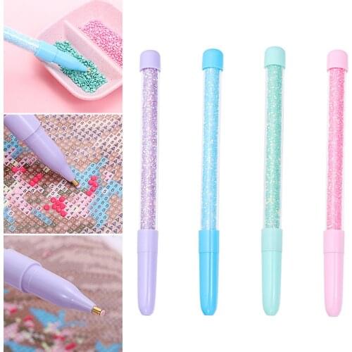 1PC DIY Crafts Sewing Embroidery Tool 5D Round Diamond Point Drill Pen Painting Cross Stitch Crafts Sewing Accessories Supplies
