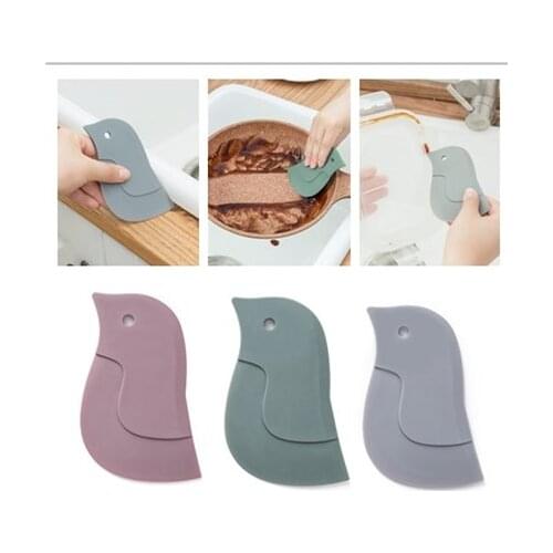 1PC Multi-function Oil Scraper Cartoon Kitchen Bathroom Stove Dirt Decontamination Scraper Cake Baking Tool Oil Plate Scraper