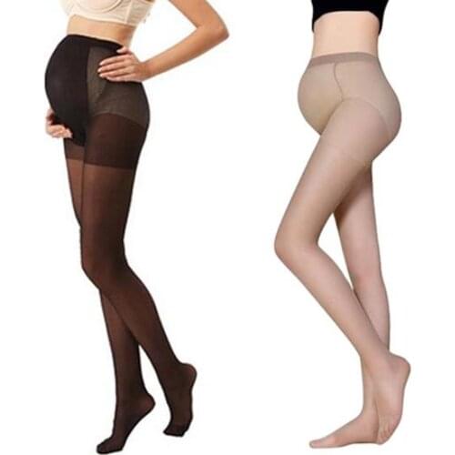 1pc Adjustable Maternity Leggings Pregnancy Clothes Womens Plus Size Elastic Silky Stockings Pantyhose Stretchy Tights One Size