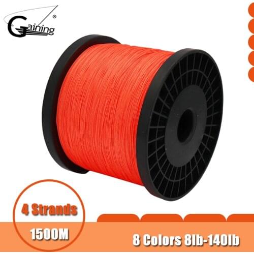 1500M Braided Fishing Line 4 Strands Multifilament PE Line Fishing Braid Line 8-140LB Saltwater Fishing