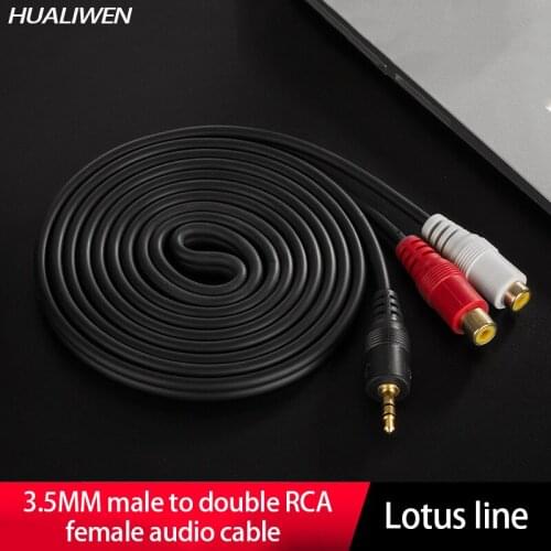 3.5 male to double lotus female 3.5 to two audio cable 3.5 to 2RCA adapter cable