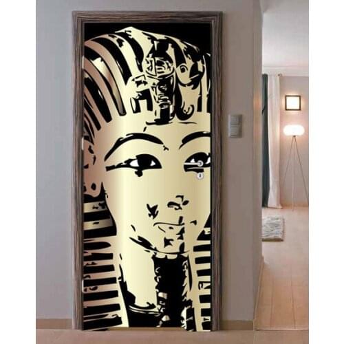 3D Egyptian Pharaoh Wall Art Door Mural Wallpaper Wall sticker Decal Wall Decal Photo self adhesive home decor accessories
