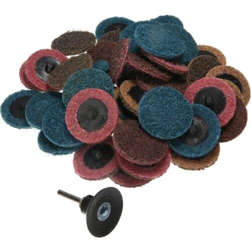 45Pcs Sanding Discs Set 2" 50mm Grit Cleaning Conditioning Roll Lock Surface Sanding Discs + 1Pcs Roloc Disc Pad Holder