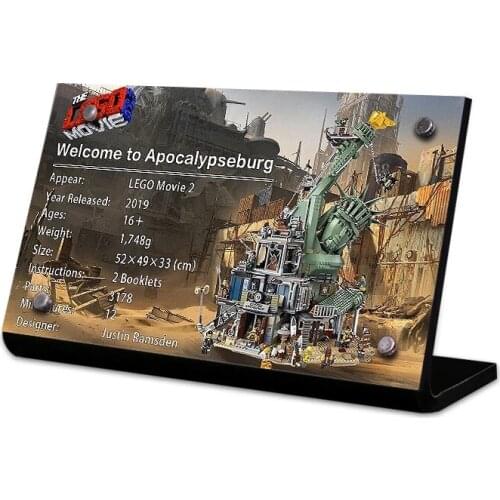 Acrylic Display Stand Brand For LEGO MOVIE 2 Welcome to Apocalypseburg 70840 Toys Building Blocks