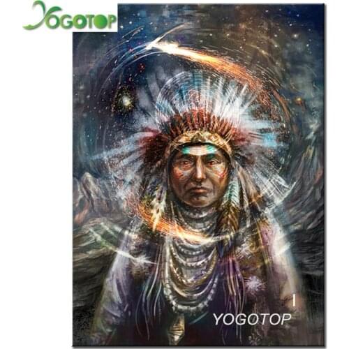 Diy Diamond Embroidery Indian Man Mosaic Picture Diamond Painting full Rhinestone Pasted Patchwork Cross Stitch Kits YY1435