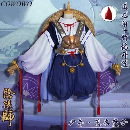 Anime! Onmyoji Ibaraki-Douji Early Youth Game Suit Handsome Uniform Cosplay Costume Halloween Party Role Play Outfit Unisex NEW