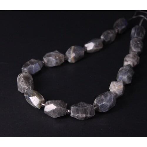 15.5"/strand Natural Labradorite Freeform Faceted Nugget Pendants,Cut Stone Gem Loose Beads for Necklace Bracelat Jewelry Making