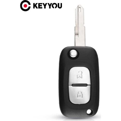 KEYYOU For Renault Megane 2 3 Duster Clio Buttons Car Key Case Cover Remote Flip Folding Auto Key Shell Replacement