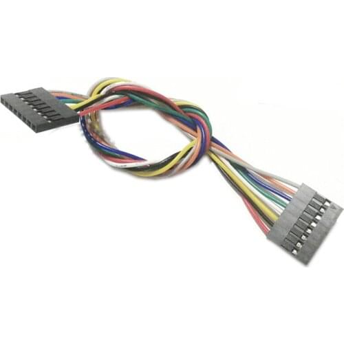 8pin to 8pin 100mm length female to female jumper dupont colorful flat cable