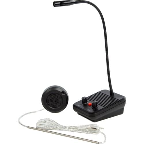 Bank Window Intercom Two Way Window Intercom System Anti-Interfernce Dual-Way Intercom Microphone for Business Office Hospital