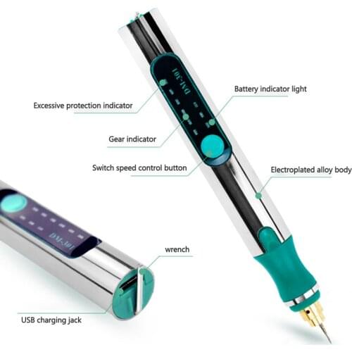 Power Tools Adjustable speed electric grinder pen USB rechargeable lithium battery Nails polisher metal Lettering engraving pen