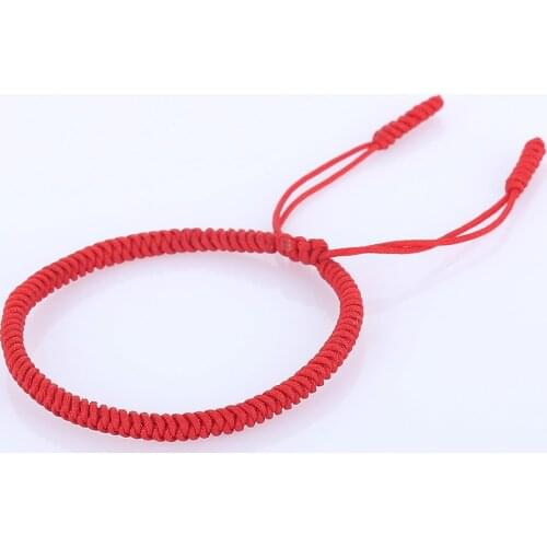 Ethnic Tibetan Braided Red Rope Lucky Bracelets For Women Men Handmade Weave String Chain Anklet Couple Bracelet Boho Jewelry