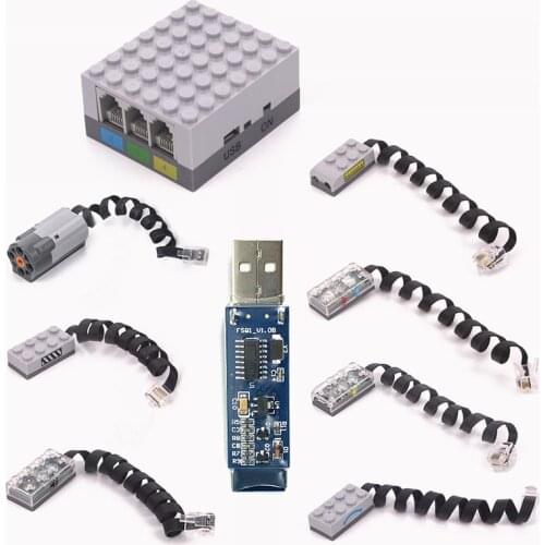 FBR-5A Host Tilt Motion Sensor Medium Motor Bluetooth Transmitter with Crystal Connecctor Head fit for logoes WeDo Robotics Toys