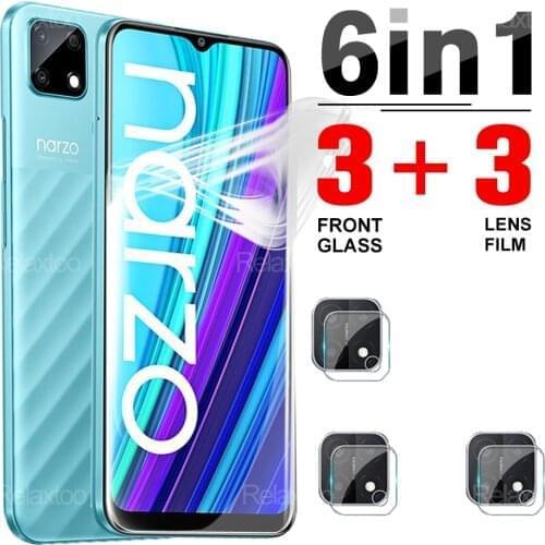 6 in 1 Hydrogel Protector Film For Oppo Realme Realmi Narzo 30A C25 On Relme30 A C 30 25 Narzo30a Protective Phone Camera Glass