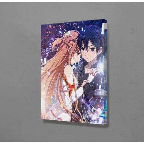 Kirito and Asuna Sword Art Online anime Painting wall Art Canvas for Living room home bedroom study dorm decoration prints