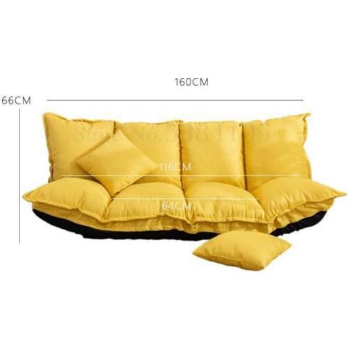 Lazy couch single double tatami bedroom small apartment folding sofa bed net red cute small sofa