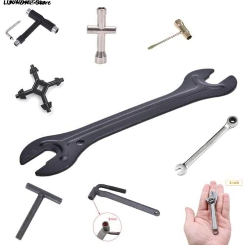 Cross T Type Multifunction Wrench Hub Cone Spanner Metal Metric Fixed Head Ratchet Spanner Gear Wrench Hand Tools