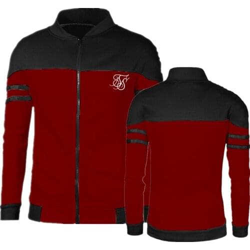 SikSilk 2021 new mens fashion zipper jacket spring autumn high quality casual wool zipper slim mens jacket+1