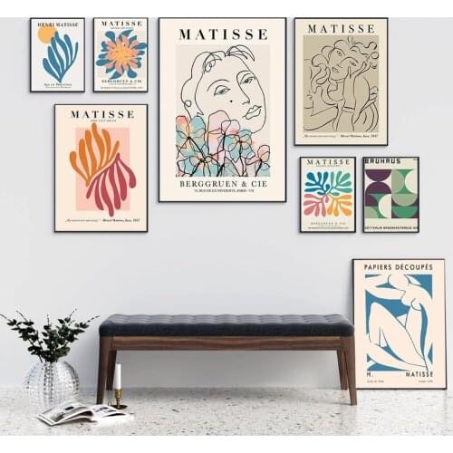 Henri Matisse Fashion Retro Posters And Prints Abstract Portrait Wall Art Canvas Painting Pictures For Living Room Home Decor