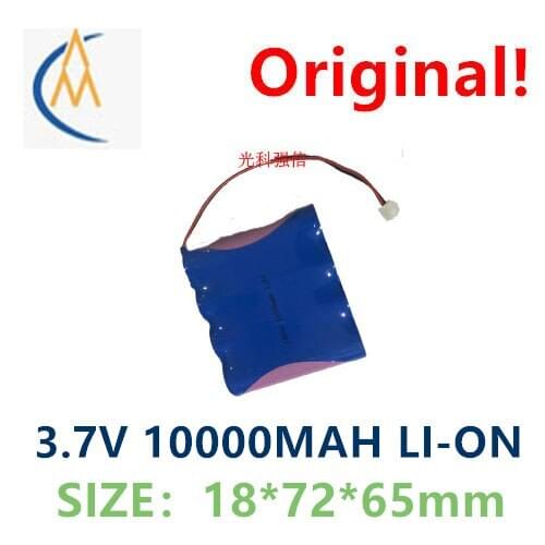 Original 18650 lithium rechargeable battery 10000mah 3.7V with 4 plugs, parallel large capacity fishing flashlight, solar lamp