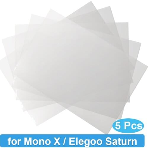 5PCS 3D Printer FEP Film for Photon Mono X for Elegoo Saturn 8.9IN UV DLP LCD Resin 3D Printers Release Films Printing FEP Sheet
