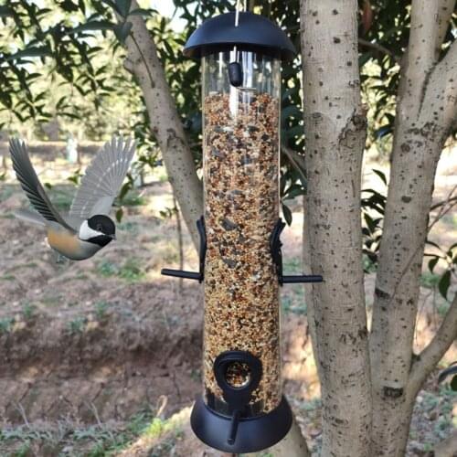 Hanging Wild Bird Seed Feeder Bird Food Dispender Outdoor Garden Feeding Tool PXPD