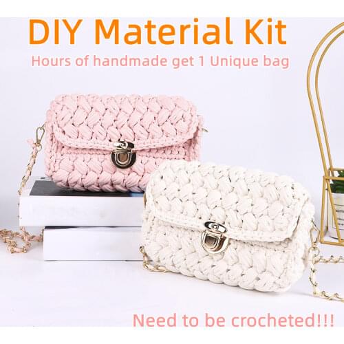 DIY Material Package Handwoven Fashion Handmade Crochet Shoulder Messenger Bag Best Gifts for Girlfriend