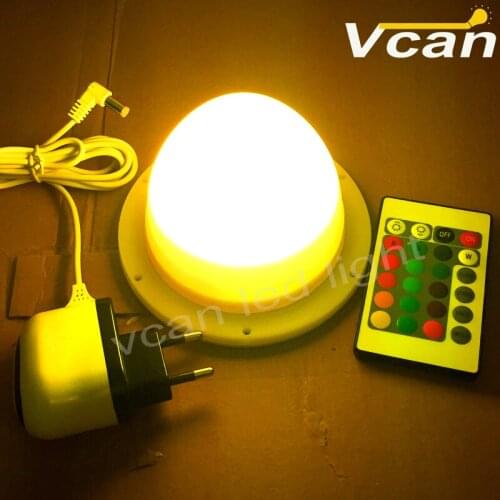 2pcs DHL Free Shipping 2016 New Porducts 16 Colors Remote Control Outdoor Rechargeable Led Table Lamp