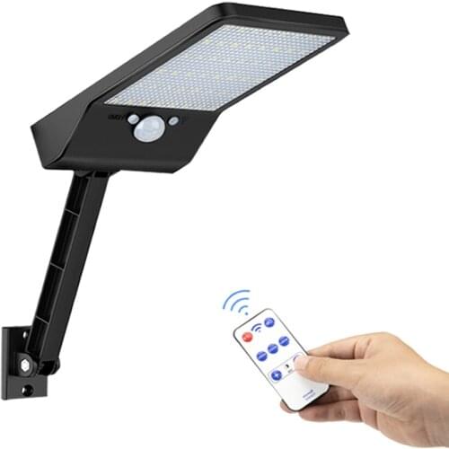 48 Led Solar porch-Light Garden-Yard-wall-street-path-lamp Outdoor lanternoor remote control Waterproof ip65 rotate bracket&3