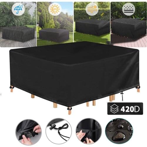 420D 23Sizes Outdoor Patio Garden Furniture Rain Snow Chair covers for Sofa Table Chair Dust Proof Cover Waterproof Covers