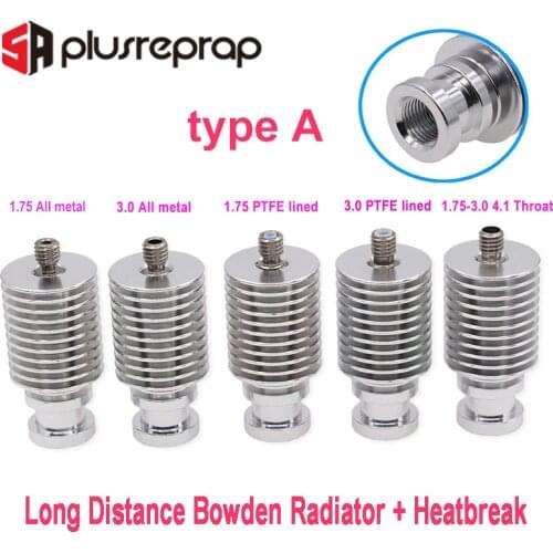 V6 Heat Sink Long or Short Distance J-head Hotend All Metal Remote Bowden Block with Heat Break for 1.75mm 3.0mm Filament 3D