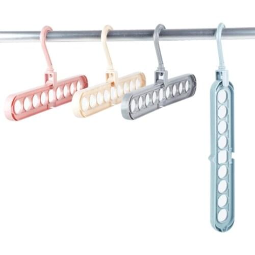 9 Holes Clothes Coat Hanger organizer Multi-port Support Clothes Drying Racks Plastic Cabinet Storage Rack Hangers For Clothes
