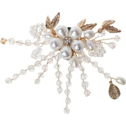 Shoe Clip Crystal Pearls High Heel Decoration Beads Floral Charms DIY Shoes Women Lady Elegant Fashion Buckle Removable Clips