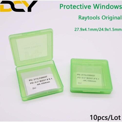 10Pcs/Lot Raytools Original Optical Lens 27.9x4.1 1064nm 211LCG0037 211LCG0020 24.9x1.5QBH Fiber Laser Protective Windows