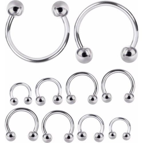 100PCS Body Piercing Jewelry Circular Ring 316L Surgical Steel Nipple Rings Women Septum Ring Eyebrow Nose Piercing Body Jewelry