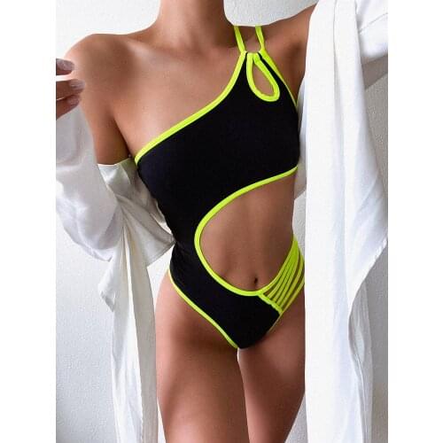 2020 Summer One Piece Bikinis Sexy Swimwear Women Push Up Padded Bra One-Piece Swimsuit Bikini Monokini Bathing Suit Beachwear