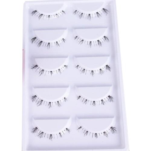 5 Pair Pure Handmade Lashes Natural Lower Eyelashes False Eyelashes Pack Lot Bottom Eyelashes Makeup Tools B06