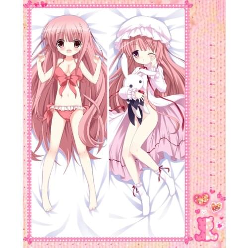 Anime Cartoon rokyubu Double Bolster Hugging Pillow Case Pillow Cover Pillowcase Peach Skin 2 Way No.58007