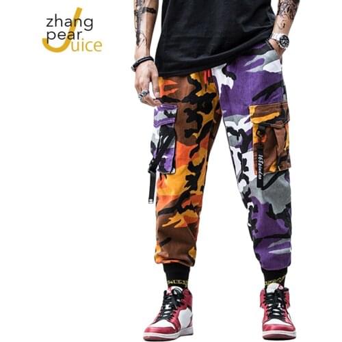 Men Camouflage Cargo Pants Joggers For Men Tracksuit Trouser Pockets Cargo Pants Men Camo Streetwear