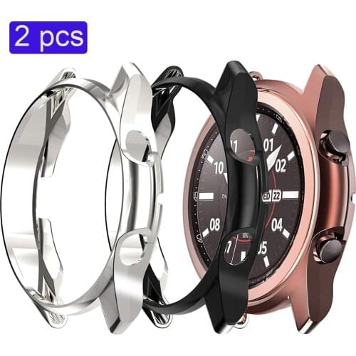For samsung galaxy watch 3 case 45mm 41mm Soft TPU Protective Cover Bumper Shell for galaxy watch 3 45mm case 2020 Smartwatch