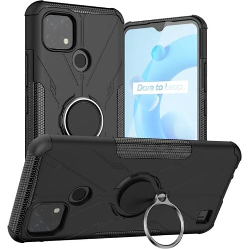For Realme C21 Case For Realme C21 Cover Funda Coque Ring Armor Shockproof Protective Phone Bumper For Realme C21