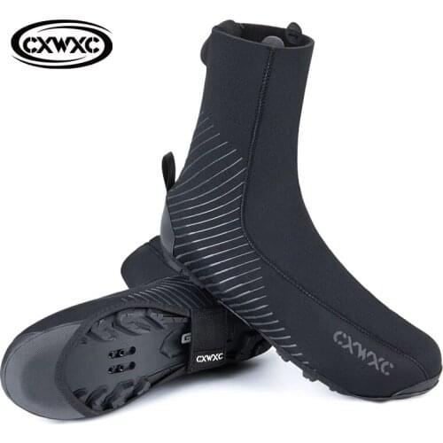CXWXC Neoprene MTB Shoes Covers Thermal Bicycle Booties Cover Waterproof Cycling Overshoes Road Bike Full Boot Protect Cover