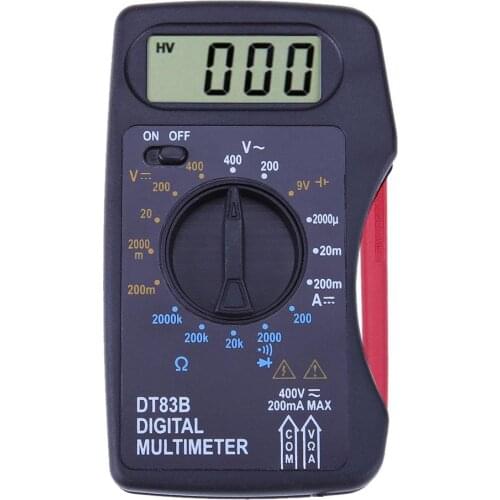 DT83B Pocket Digital Multimeter Ammeter Voltmeter DC/AC Resistor Ohm Voltage Multi Meter Tester Electrical Instruments Dropship